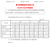 <b>赛力斯：7月新能源汽车销量同比增长508.25%</b>